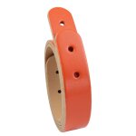 2 lanires cuir sac cabas + vis chicago 50cm orange - miyako - mondial tissus