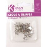 20 clous  griffes strass toile transparent 11mm - graine crative - mondial tissus