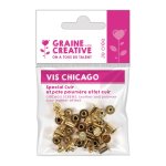 20 vis chicago - attaches pour cuir h10mm x 9, 5 mm - graine crative - mondial tissus