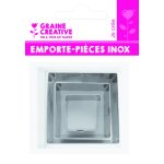 3 mini emporte - pieces inox carres - graine crative - mondial tissus