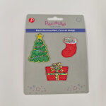 3 motifs nol sapin botte cadeau rouge vert - rcratys - mondial tissus