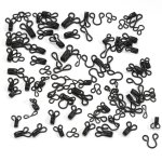 Lot de 48 agrafes noires n 3 - bohin - mondial tissus