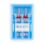 Aiguilles machine double pointes 80 mm - 3 mm - bohin - mondial tissus