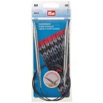 Aiguilles  tricoter circulaires, argent - prym - mondial tissus