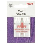 Aiguille twin stretch pfaff 2. 5 mm - taille 75 - pfaff - mondial tissus