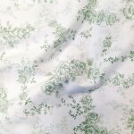 Batiste de coton liberty x bridgerton 2026 - sophie rose vert - tana lawn ; - liberty - mondial tissus ...