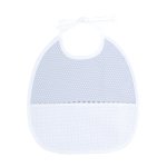 Bavoir 6 mois motif pois gris  broder - dmc - mondial tissus