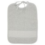 Bavoir  broder gris - mondial tissus