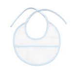 Bavoir rond nid d'abeille - bleu - mondial tissus