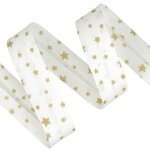 Biais toile lurex or 20 mm - mondial tissus