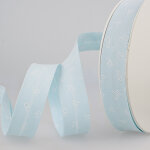 Biais repli lettres 25mm bleu layette - mondial tissus