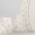 Biais repli lettres 25mm cru beige - mondial tissus