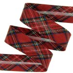 Biais tartan rouge 20mm - mt - mondial tissus