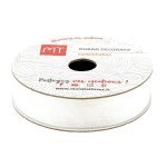 Bobine ruban organza blanc 12 mm - mt - mondial tissus