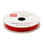 Bobine ruban organza rouge 6 mm - mt - mondial tissus