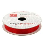 Bobine ruban organza rouge 9 mm - mt - mondial tissus
