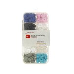 Bote de 72 boutons pression mt couleurs assorties - mt - mondial tissus