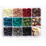 Bote perles heishi naturelles et accessoires 6mm - la petite epicerie - mondial tissus