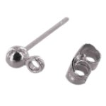 Boucles d'oreilles clou  boule 13mm argent 10 pices - mondial tissus