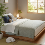 Boutis fines rayures bleu 230x250cm - mt - mondial tissus