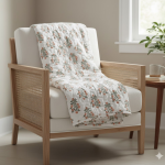 Boutis fleurs indiennes 230x250cm - mt - mondial tissus