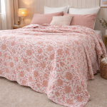 Boutis manola rose 230x250cm - mt - mondial tissus