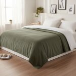 Boutis milleraies kaki 220x240cm - mt - mondial tissus