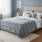 Boutis mouchet gris 230x250cm - mt - mondial tissus