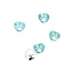 Boutons crystal coeur bleu turquoise 11 mm mt - mt - mondial tissus