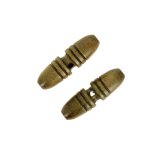 Boutons duffle - coat 1 trou marron fonc 40mm - mt - mondial tissus