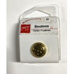 Bouton mtal veste tourbillon avec tige dor 15mm - mt - mondial tissus