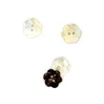 Boutons nacrs fleurs blanc 15 mm - mt - mondial tissus