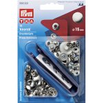 Boutons pression pour anorak 15 mm couleur argent - prym - mondial tissus