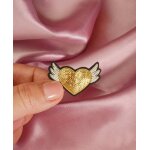 Broche coeur ail - malicieuse - malicieuse - mondial tissus