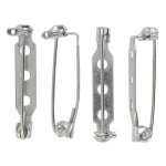 Broche platine 3 trous 2, 5 cm argent� 10 pi�ces - mondial tissus