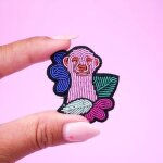 Broche suricat rose - malicieuse - malicieuse - mondial tissus
