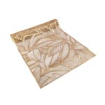 Chemin de table feuillage or 1m50 x 25cm - mondial tissus