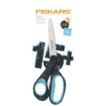 Ciseaux �tudiant softgrip gaucher 20 cm bleu mouchet� - fiskars - fiskars - mondial tissus