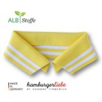 Col polo bio rayures jaune taille m - albstoffe - albstoffe - mondial tissus