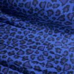 Coupon 2m matelass� coton l�opard bleu - promod couture - promod couture - mondial tissus
