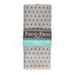 Coupon tissu 100% coton toile 45x55cm gris - frou frou - mondial tissus