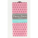 Coupon tissu 100% coton toile 45x55cm rose bonbon - frou frou - mondial tissus