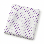 Coupon tissu 100% coton pois 45x55cm violet - frou frou - mondial tissus