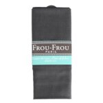Coupon tissu 100% coton uni 45x55cm bleu / gris fonc - frou frou - mondial tissus
