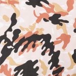 Coupon de tissu camouflage rose orange noir - mt - mondial tissus
