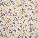 Coupon de tissu confetty bordeaux et rose - mondial tissus