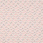 Coupon de tissu fond rose poule blanche - mondial tissus