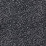 Coupon de tissu noir ptales blanches - mt - mondial tissus