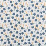 Coupon de tissu ronds et traits bleu et jaune - mt - mondial tissus