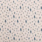 Coupon de tissu sapins bleus - mt - mondial tissus